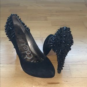 Sam Edelman studded black suede pumps